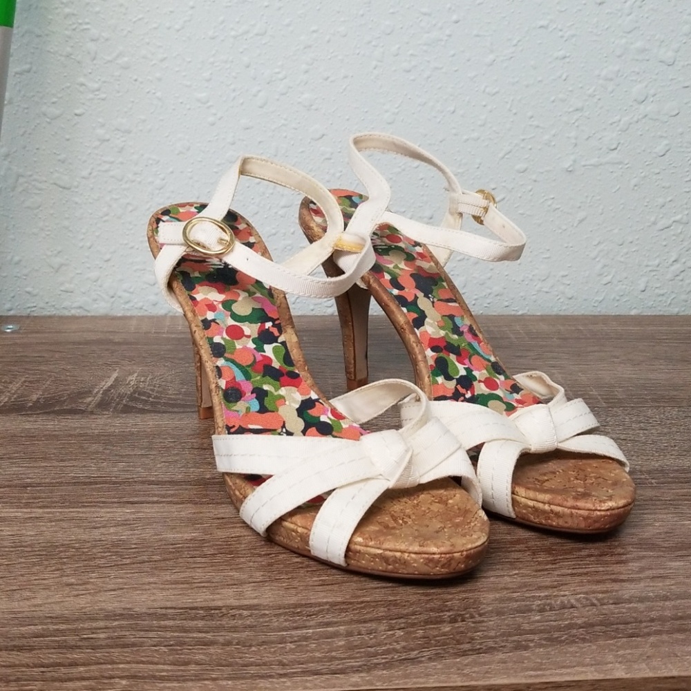 Fioni strappy cork heels